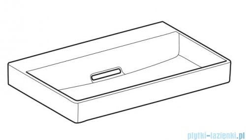 Geberit One CleanDrain Umywalka prostokątna 75x48cm KeraTect 505.035.00.1