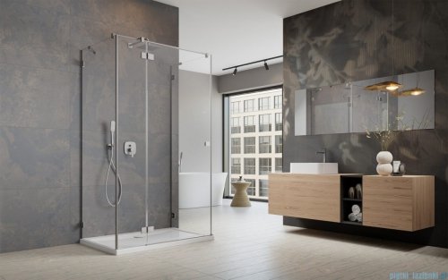 Radaway Essenza Pro Brushed Nickel Kdj+S kabina 80x120x80cm lewa szczotkowany nikiel 10097312-91-01L/10098080-01-01/10098080-01-01