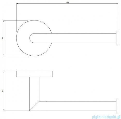 Omnires Modern Project uchwyt na papier toaletowy grafit MP60510GR