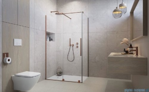 Radaway Furo Kdj Brushed Copper kabina 150x110cm lewa szczotkowana miedź 10104772-93-01L/10110730-01-01/10113110-01-01