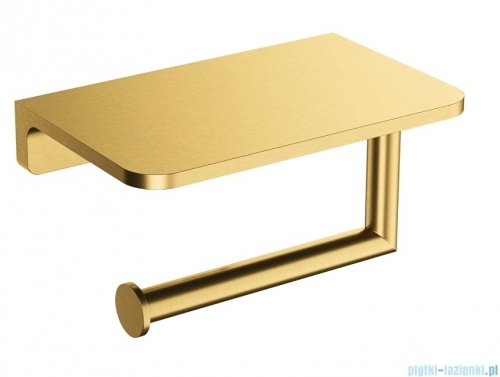 Omnires Modern Project uchwyt na papier toaletowy z półką złoty szczotkowany MP60511GLB