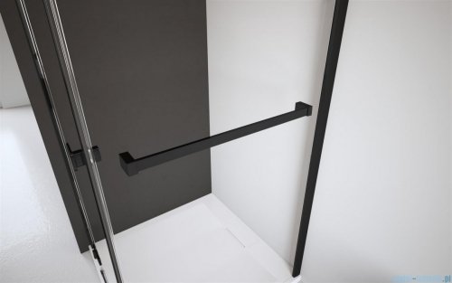 Radaway Modo New Black III kabina Walk-in 85x90x200 czarny mat/szkło przejrzyste 389085-54-01/389094-54-01/389000-54