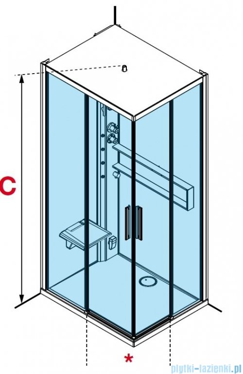 Novellini Glax 2 2.0 kabina z hydromasażem hydro plus 100x80 lewa biała G22A198SM1L-1UH