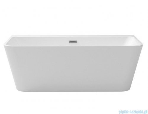 Besco Varya 170x80cm wanna wolnostojąca przyścienna + syfon klik-klak czarny #WAS-170-VRC