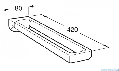 Roca Tempo wieszak ręcznikowy podwójny ścienny 80 cm Chrom  A817031001