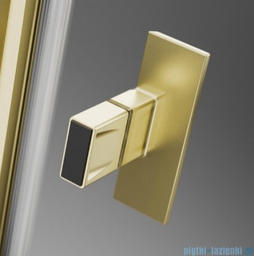 Radaway Nes KDD II Brushed Light Gold kabina walk-in 100cm lewa szczotkowane jasne złoto szkło przejrzyste 10031100-98-01L