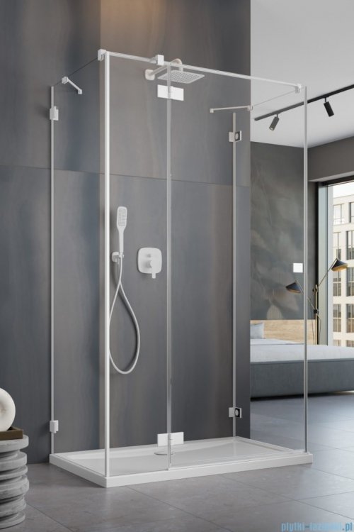 Radaway Essenza Pro White Kdj+S kabina 90x90x90cm lewa biały mat/szkło przejrzyste 10097390-04-01L/10098090-01-01/10098090-01-01