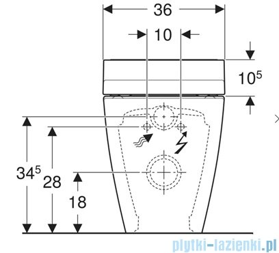 Geberit urządzenie WC z funkcją higieny intymnej AquaClean Tuma Comfort, stojąca miska WC biała/stal 146.310.FW.1