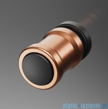 Radaway Nes Brushed Copper DWSB drzwi wnękowe 110cm W3 lewe szczotkowana miedź szkło przejrzyste 10044650-93-01L/10045450-01-01