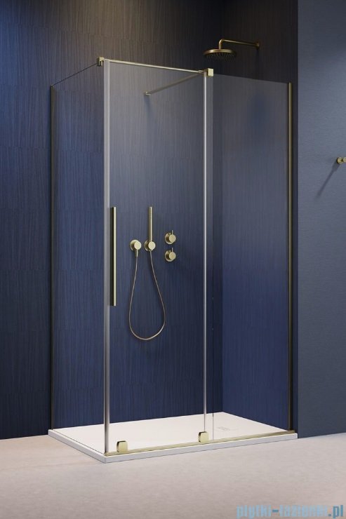 Radaway Furo Kdj Brushed Gold kabina 150x75cm prawa szczotkowane złoto 10104772-99-01R/10110730-01-01/10113075-01-01