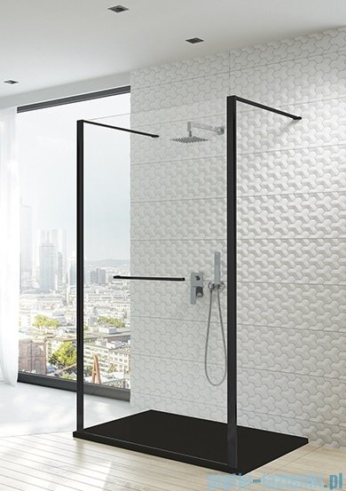 Sanplast Altus PII/ALTIIa kabina walk-in 150x212 cm czarny matowy 600-121-2791-59-401