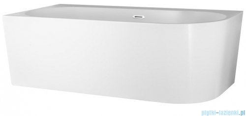 Corsan Intero wanna asymetryczna lewa z półką 160x74 cm biała + syfon E-240LL