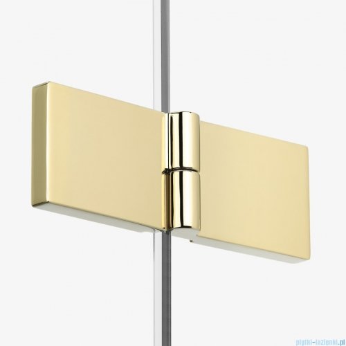 New Trendy Nesta Light Gold kabina 90x120x200 cm lewa wspornik równoległy złoty połysk/szkło przejrzyste K-4501