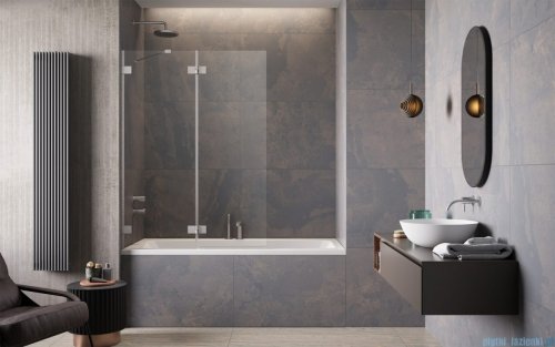 Radaway Essenza Pro Brushed Nickel Pnd II parawan nawannowy 140cm lewy szczotkowany nikiel 10102140-91-01L