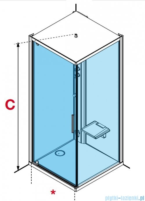 Novellini Glax 1 2.0 kabina standard 80x80 lewa biała G21GF89SMF-1UU