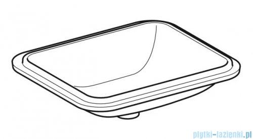 Geberit VariForm Umywalka prostokątna bez przelewu 58x49cm KeraTect 500.766.00.2