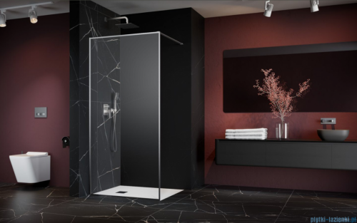 Radaway Modo F II Brushed Nickel kabina Walk-in 125x201cm Szczotkowany Nikiel szkło przejrzyste 10409125-91-01