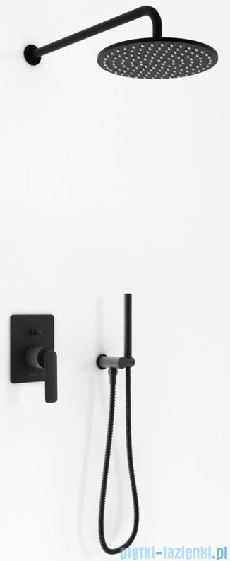 Kohlman Experience Black zestaw prysznicowy czarny mat bateria słuchawka deszczownica
