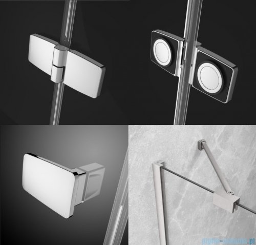 Radaway Fuenta Kdj+S kabina 100x100x100cm prawa chrom połysk szkło przejrzyste 1384052-01-01/1384022-01-01R/1384052-01-01