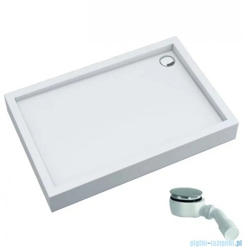 Schedpol Schedline Favory Plus brodzik prostokątny 100x90x16cm White Stone 3ST.F1P-90100/B/ST