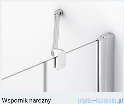 Ronal ANNEA AN13 Drzwi jednoczęściowe ze ścianką stałą w linii 110x200cm prawe nikiel szczotkowany AN13D11002507