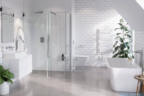 Excellent Vidoq walk-in kabina prysznicowa gięta, ścianka prosta 100cm, ścianka gięta 93cm chrom KAEX.1507.K.1000.0930.CR