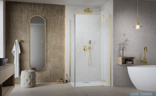 Radaway Essenza Kdj Gold kabina 110x100cm prawa szkło przejrzyste 1385041-09-01R/1384052-01-01