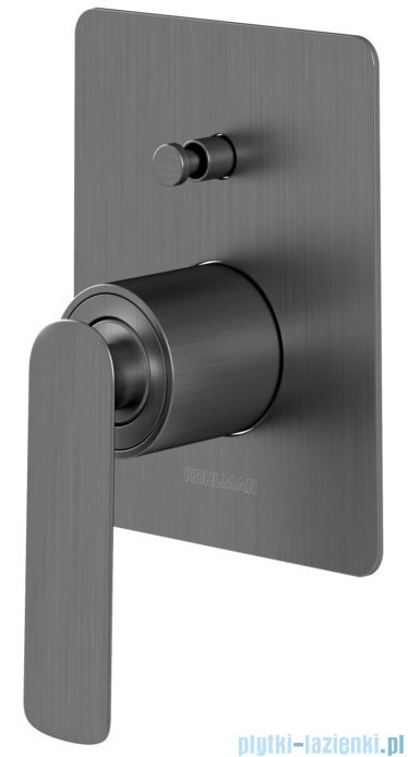 Kohlman Experience Gray zestaw prysznicowy z deszczownicą R30 szczotkowany grafit QW210EGR30