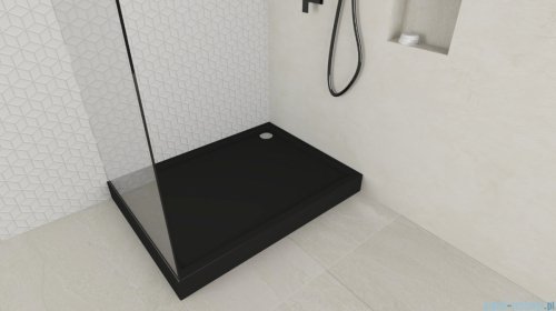 Schedpol Schedline Favory Plus brodzik prostokątny 100x80x16cm Czarny Mat 3ST.F1P-80100/C/MG