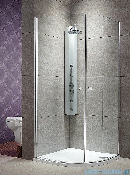 Radaway Eos PDD kabina prysznicowa 90x90 szkło przejrzyste + brodzik Delos A + syfon