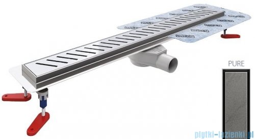 Wiper New Premium Pure Odpływ liniowy z kołnierzem 90 cm syfon drop 50 szlif 500.0172.02.090