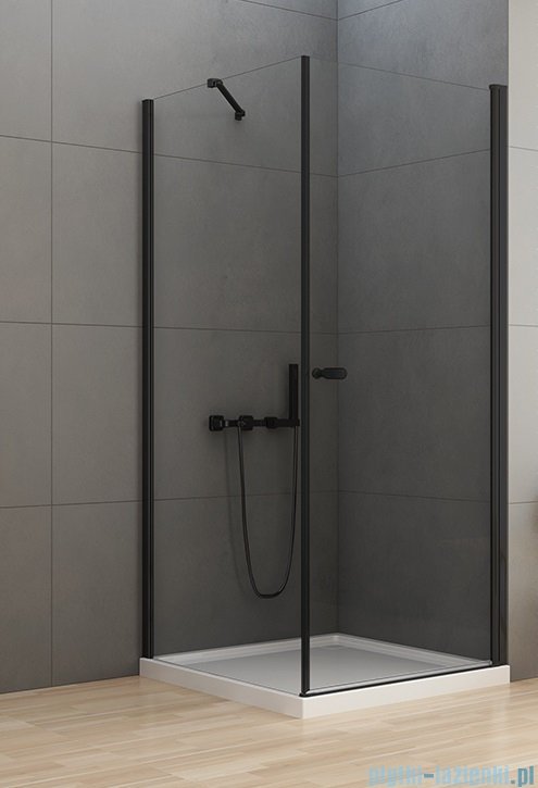 New Trendy New Soleo Black 70x80x195 cm kabina prostokątna wspornik równoległy przejrzyste