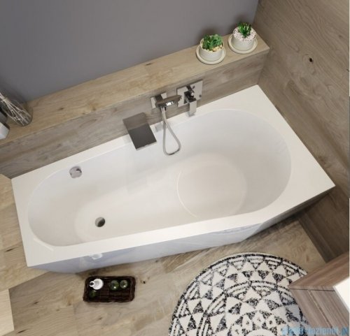 Riho Delta Plug&amp;Play wanna asymetryczna 160x80cm lewa z obudową + nóżki BD43