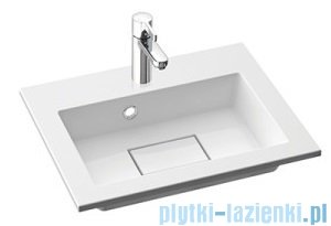 Marmorin Lira 500 umywalka nablatowa 50x39 z przelewem i bez otworu na baterie biała 640050020210
