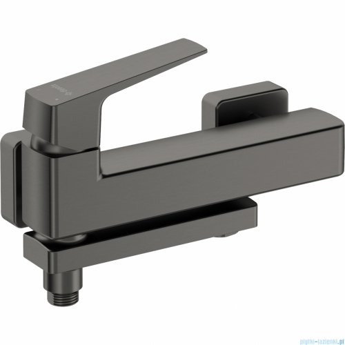 Deante BLUR Bateria wannowa ścienna ze składaną wylewką titanium BQL_D12M