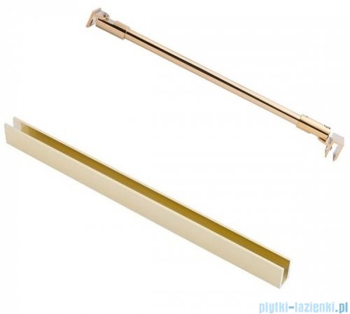 Massi Walk in Gold 90x195cm kabina Walk In przejrzyste MSKP-FA1020-90-G