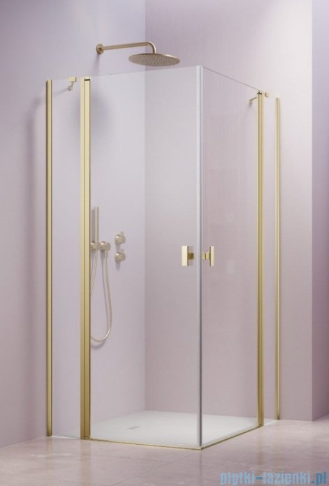 Radaway Nes 6 Kdd II Brushed Light Gold kabina 90x90cm szczotkowane jasne złoto 10031090-98-01L/10031090-98-01R