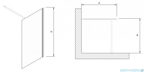 Clusi Zeus kabina Walk-in 120x200 cm przejrzyste 3329ZEU120