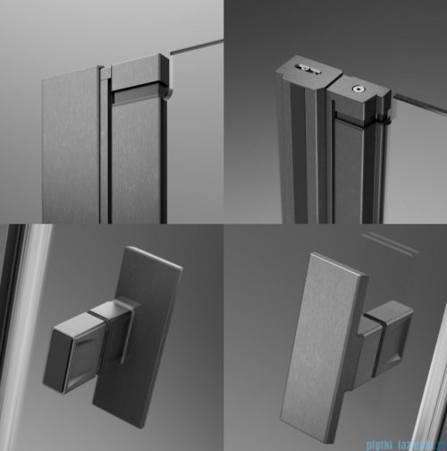 Radaway Nes Kds I Brushed GunMetal kabina 120x80cm lewa szczotkowany grafit 10023120-92-01L/10043080-92-01