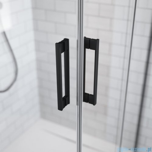 Radaway Idea Black 8 Dwj drzwi wnękowe 150cm prawe czarny mat/szkło przejrzyste 10330770-54-01R/10350703-01-01