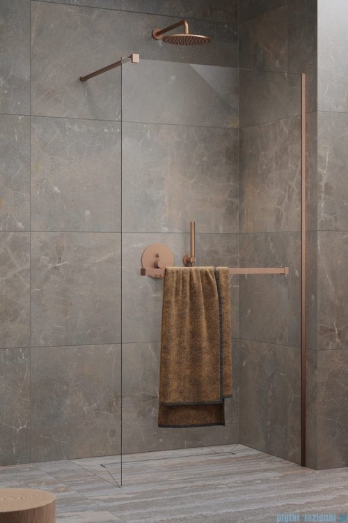 Radaway Modo New II Brushed Copper z wieszakiem kabina Walk-in 90x200 szczotkowana miedź 389094-93-01W 