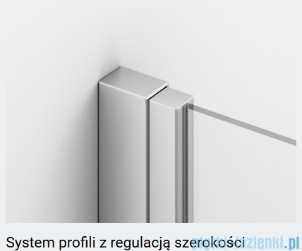Ronal ANNEA AN13 Gunmetal szczotkowany Drzwi jednoczęściowe ze ścianką stałą w linii 100x200cm lewe grafit szczotkowany AN13G10002607