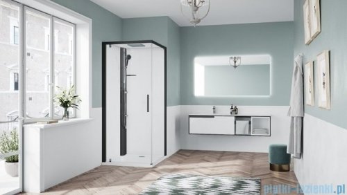 Novellini Glax 1 2.0 kabina standard 90x90 lewa czarna G21GF99STF-1HH