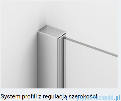 Ronal ANNEA AN13 Drzwi jednoczęściowe ze ścianką stałą w linii 75x200cm prawe miedź szczotkowana AN13D07502707