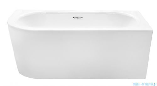 Besco Avita A-line 170x75cm wanna wolnostojąca przyścienna prawa akrylowa + syfon klik-klak czarny matt z przelewem slim #WAA-170APCS