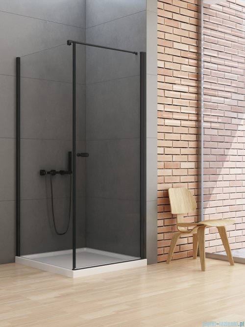 New Trendy New Soleo Black kabina 70x120x195 cm wspornik prosty przejrzyste D-0229A/D-0149B-WP