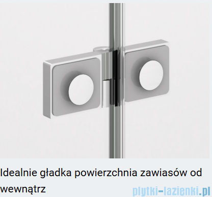 Ronal ANNEA AN13 Drzwi jednoczęściowe ze ścianką stałą w linii 90x200cm prawe nikiel szczotkowany AN13D09002507