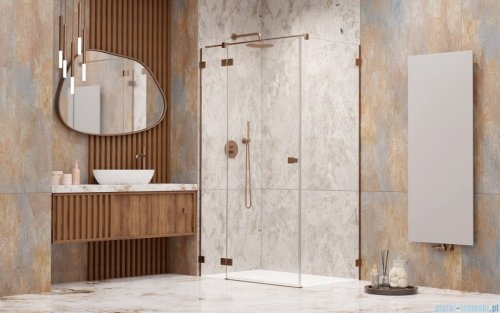 Radaway Essenza Pro Brushed Copper Kdj kabina 100x70cm lewa szczotkowana miedź 10097100-93-01L/10098070-01-01