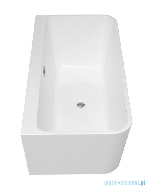 Besco Varya 170x80cm wanna wolnostojąca przyścienna + syfon klik-klak czarny #WAS-170-VRC