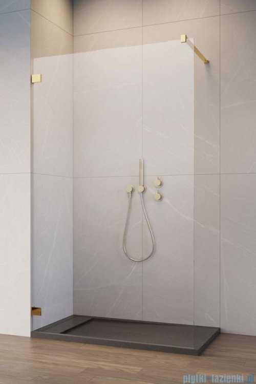 Radaway Essenza Pro Gold 115x200 kabina Walk-in złoty połysk/szkło przejrzyste 10103115-09-01